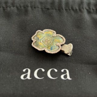 アッカ(acca)のacca クリップ　フラワー　グリーン(バレッタ/ヘアクリップ)