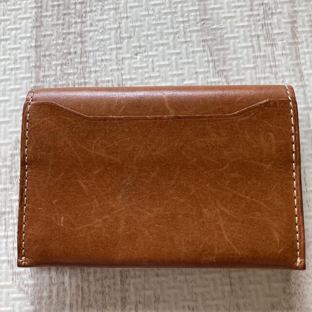 新品・未使用　Natural Tanned Leather キャメル　名刺入れ レディースのファッション小物(名刺入れ/定期入れ)の商品写真