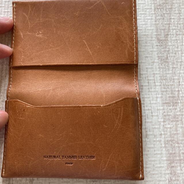 新品・未使用　Natural Tanned Leather キャメル　名刺入れ レディースのファッション小物(名刺入れ/定期入れ)の商品写真