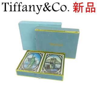 ティファニー(Tiffany & Co.)のティファニー 新品 ロゴ 2セット トランプ 箱付き グリーン×ライトブルー(トランプ/UNO)