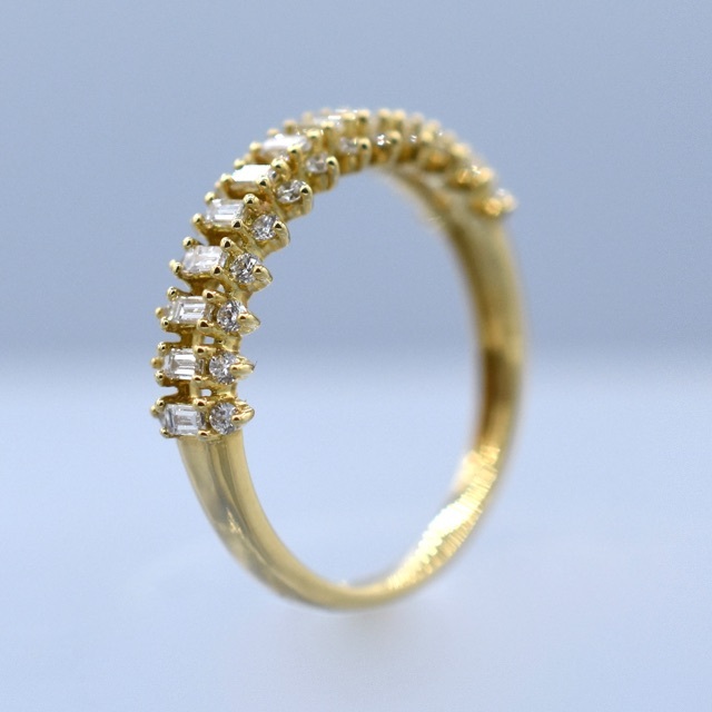 2種 ダイヤモンド 18金 イエローゴールド デザインリング 指輪  レディースのアクセサリー(リング(指輪))の商品写真