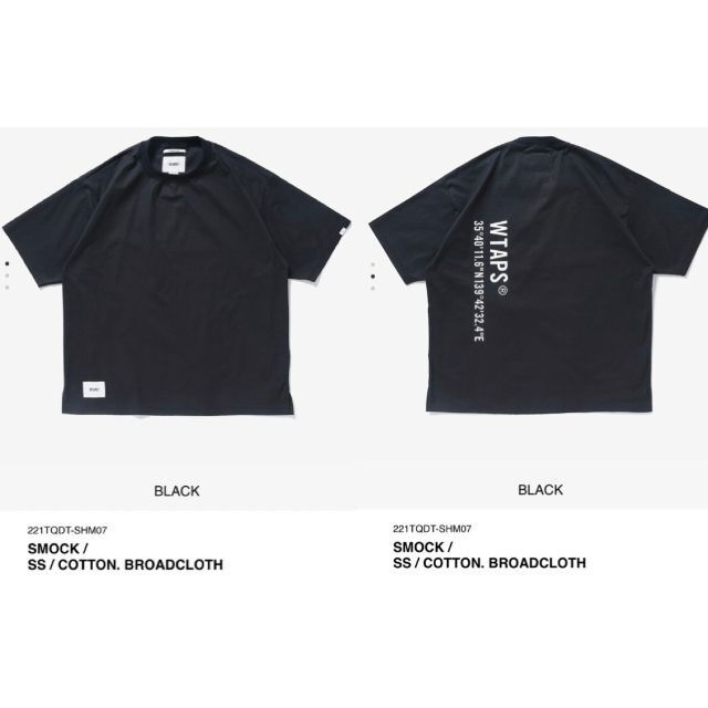 在庫一掃】 BLACK L 22SS WTAPS SMOCK / SS / COTTON. | komasutra.si