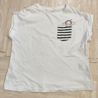 ジーユー(GU)の130cmサンリオ×GU キッズ シナモロール白Tシャツ(Tシャツ/カットソー)