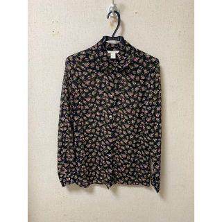 エイチアンドエム(H&M)のブラウス シャツ H&M シースルー 小花柄 シフォンブラウス シャツ(シャツ/ブラウス(長袖/七分))