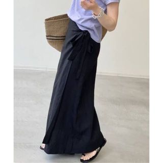 アパルトモンドゥーズィエムクラス(L'Appartement DEUXIEME CLASSE)のらむ様、タグ付き未使用、Linen Wrap Skirt(ロングスカート)