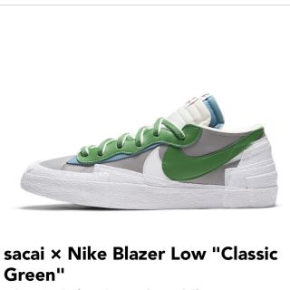 ナイキ(NIKE)のsacai × Nike Blazer Low "Classic Green"(スニーカー)