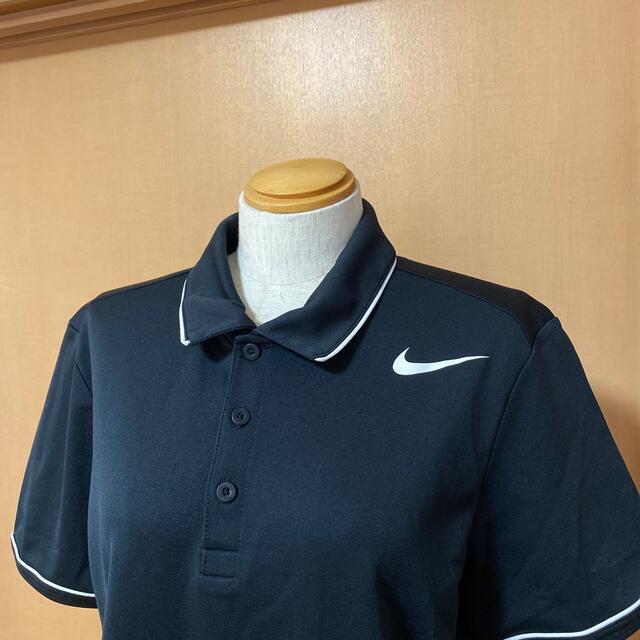 NIKE(ナイキ)のメンズ　ナイキ　ポロシャツ　黒　Ｌ スポーツ/アウトドアのトレーニング/エクササイズ(その他)の商品写真