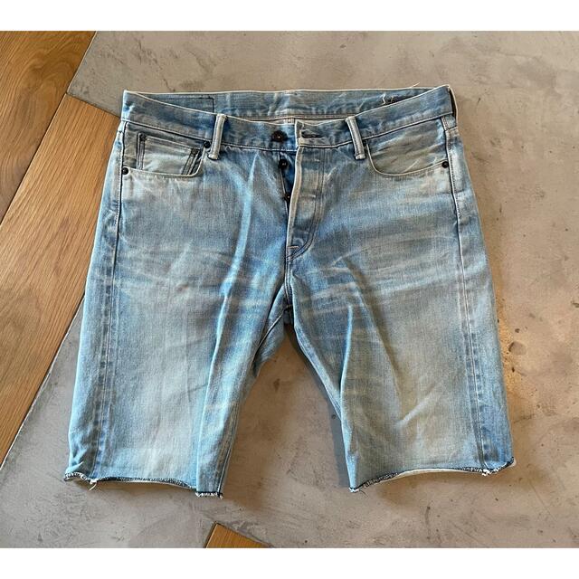 KURO デニム 切替 パッチワーク ショートパンツ サイズ1