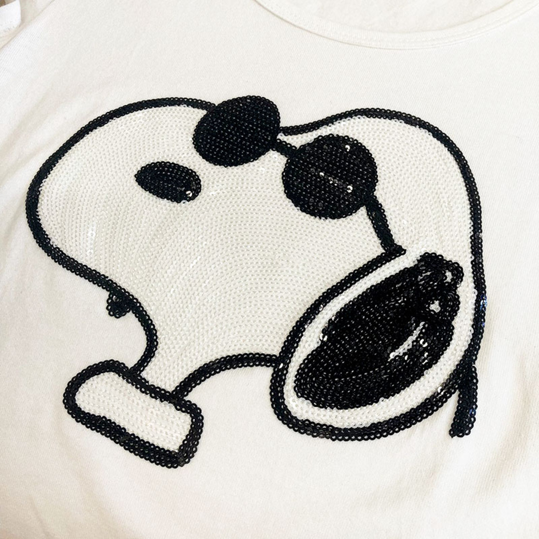 Dartin Bonaparto スパンコールスヌーピーTシャツ 【中古】 Dartin Bonaparto スパンコールスヌーピーTシャツ 【中古】