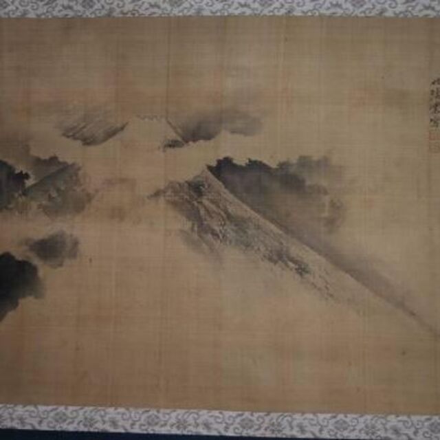 真作】中林竹渓 富士図 掛軸☆宝船☆K-714 J 特別価格 www