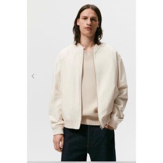 ザラ(ZARA)のザラ メンズZARA ストライプボンバージャケット MA1 ブルゾン(ブルゾン)