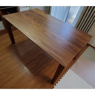 カリモク家具 - カリモク家具 ダイニングテーブル ウォールナット 無垢材 美品 テーブルマット付