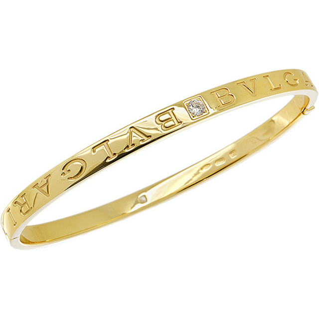 BVLGARI ブルガリ ブルガリブルガリ 2Pダイヤ ブレス ダブルロゴ ...