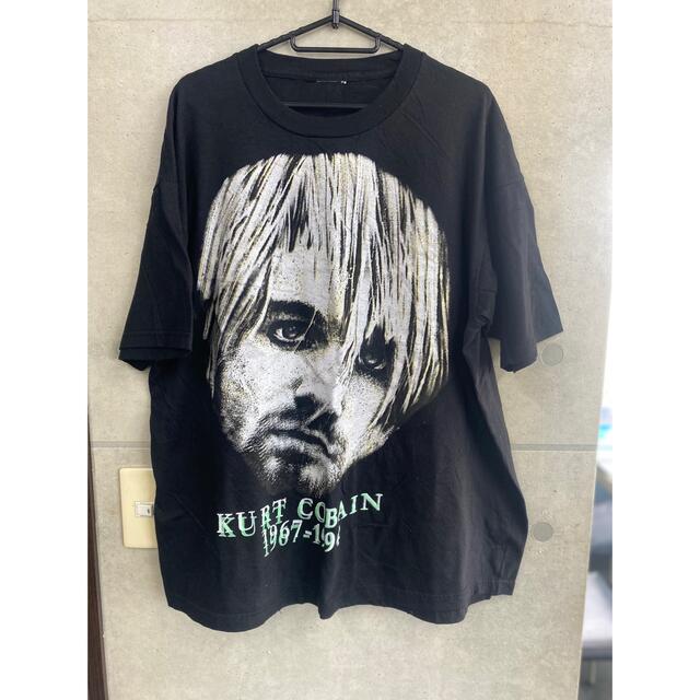 希少　NIRVANA  総柄プリントTシャツ　サイズL  カートコバーン