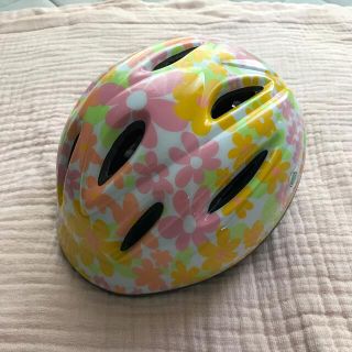 アサヒ(アサヒ)の子供用　ヘルメット　花柄　自転車　47〜51cm(その他)