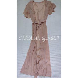 カロリナグレイサー(CAROLINA GLASER)の限定sale⭐新品CAROLINA GLASERロングガウン ピンク(ロングワンピース/マキシワンピース)