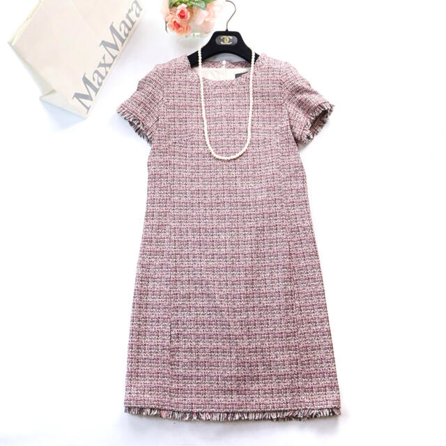 人気商品ランキング Max Mara ラメミックスツイード フリンジ ワンピース 【極美品】MaxMara高級 - ひざ丈ワンピース 人気商品ランキング Max Mara ラメミックスツイード フリンジ ワンピース 【極美品】MaxMara高級 - ひざ丈ワンピース