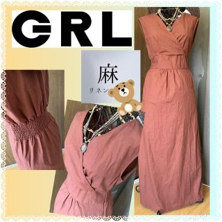 グレイル(GRL)のグレイル★GRL★良品★麻★リネン★スタイル美人★ロングワンピース(ロングワンピース/マキシワンピース)