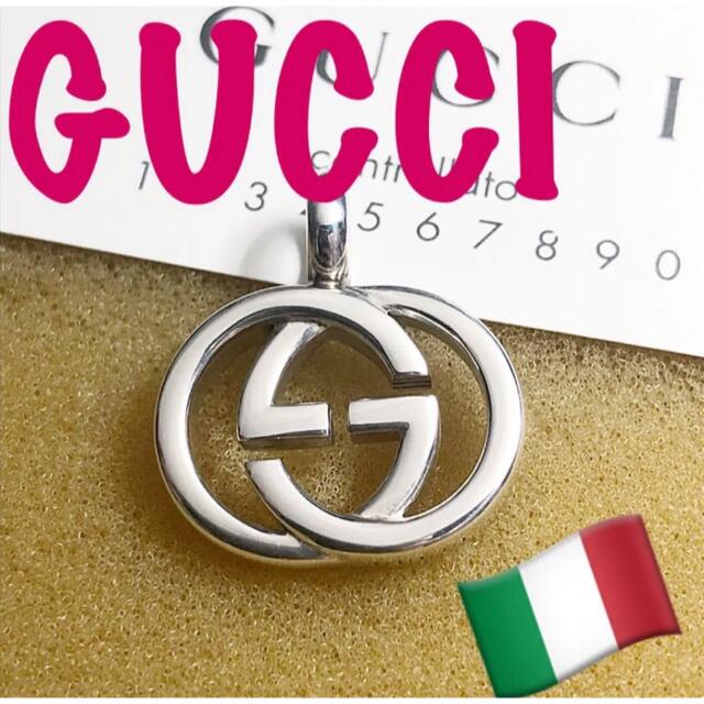美品 GUCCI インターロッキングペンダントS-