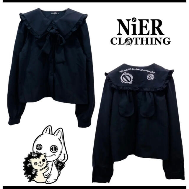 ◆ 未使用品 NieR Clothing うさ耳付きフリルブラウス ◆