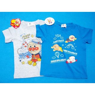 アンパンマン(アンパンマン)の新品　90cm　アンパンマン　男の子半袖Tシャツ2枚セット　パト青・水兵G(Tシャツ/カットソー)