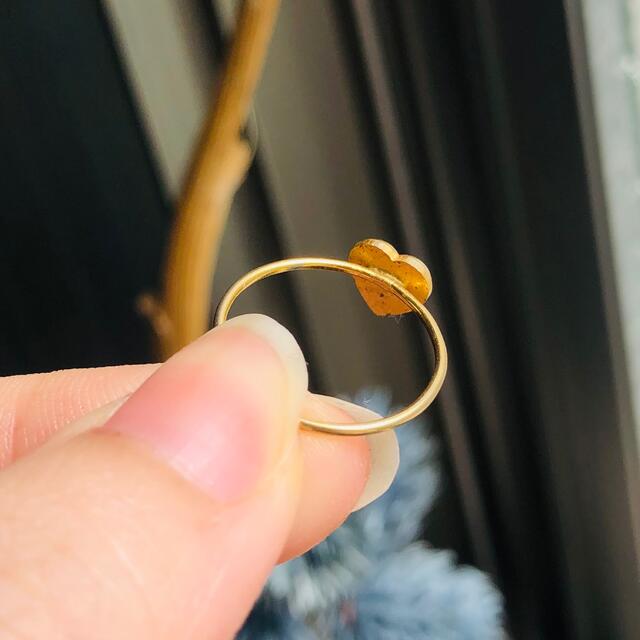 TOGA(トーガ)の小ぶり 繊細 ハート ゴールド キラキラ リング 指輪 レディースのアクセサリー(リング(指輪))の商品写真