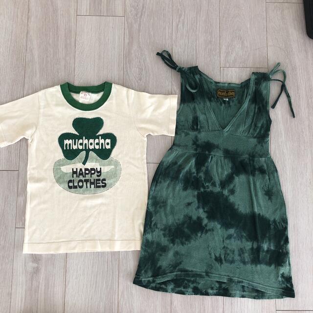 muchacha(ムチャチャ)のムチャチャのワンピースTシャツMあちゃちゅむkeikiiiブーフーウー古着 キッズ/ベビー/マタニティのキッズ服女の子用(90cm~)(その他)の商品写真