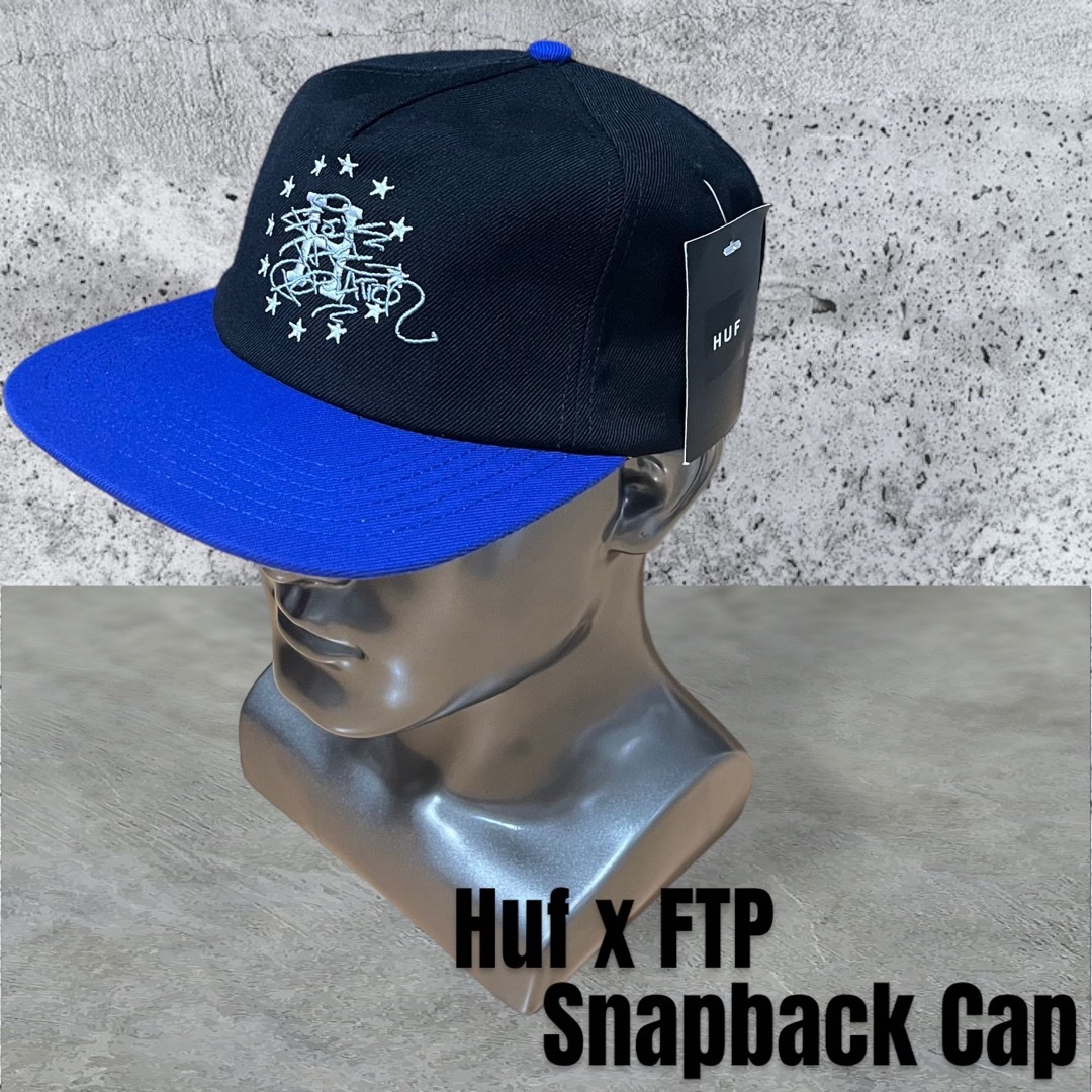 タグ表記FREESIZE状態HUF X FTP Strapback Hat キャップ ブラック