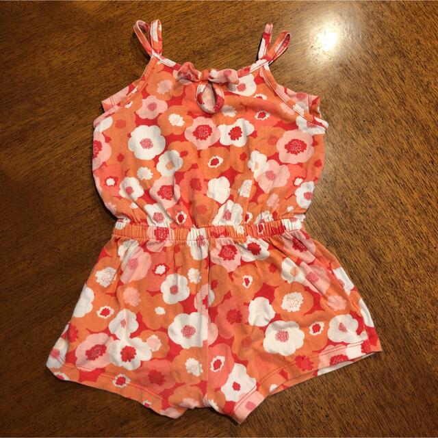 OLDNAVY サロペット オールインワン 12-18M オレンジ 短パン