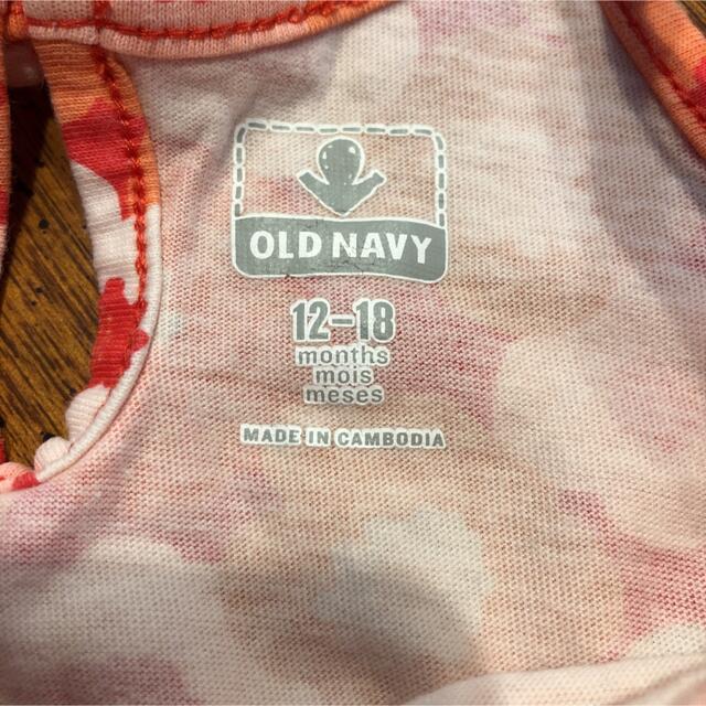 OLDNAVY サロペット オールインワン 12-18M オレンジ 短パン
