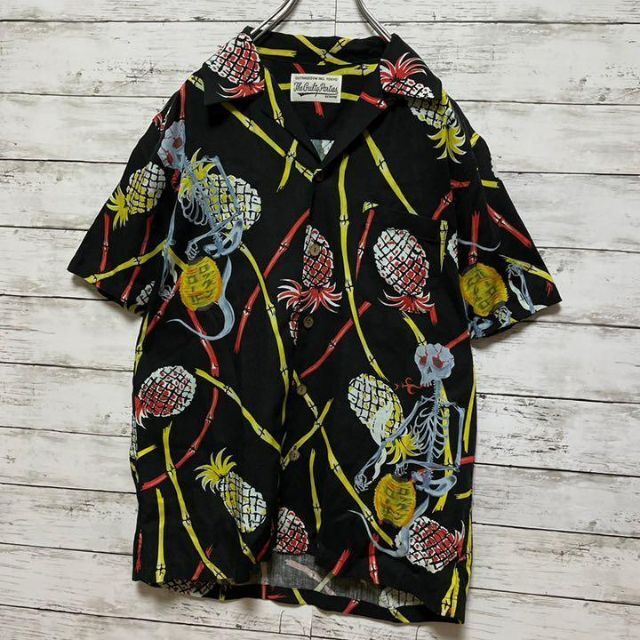 WACKO MARIA』ワコマリア (L) 総柄オープンカラー アロハシャツ