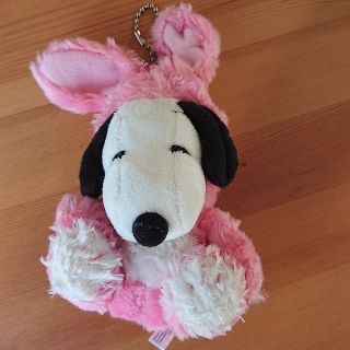 スヌーピー(SNOOPY)の【USJ購入品】スヌーピー ぬいぐるみキーホルダー（イースターバニー）(キャラクターグッズ)