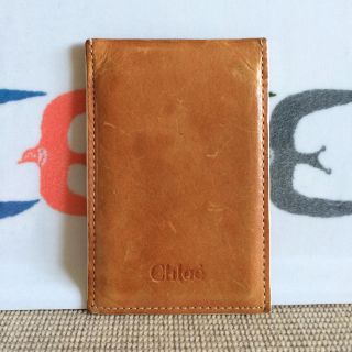 クロエ(Chloe)のChloe キャメルカラーパスケース(名刺入れ/定期入れ)