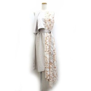 アザー(other)のriu Asymmetry marble dress ワンピース ノースリーブ(ロングワンピース/マキシワンピース)