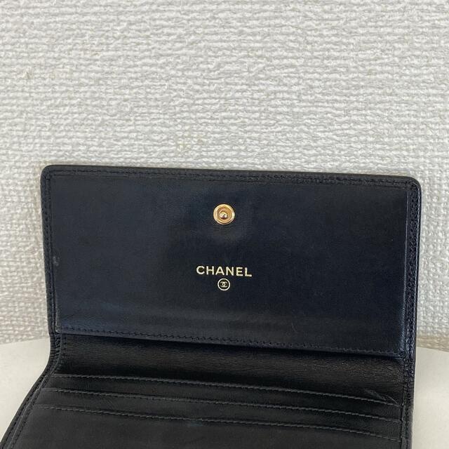 ★良品 シャネル キャビアスキン 三つ折り財布 CHANEL ウォレット 正規品