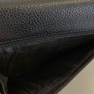 CHANEL - ☆良品 シャネル キャビアスキン 三つ折り財布 CHANEL