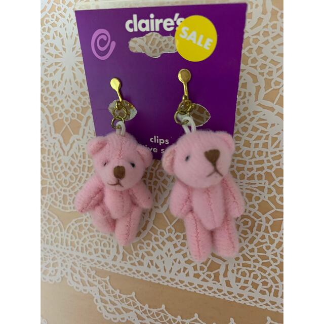 claire's(クレアーズ)の新品　クレアーズ　くまイヤリング レディースのアクセサリー(イヤリング)の商品写真