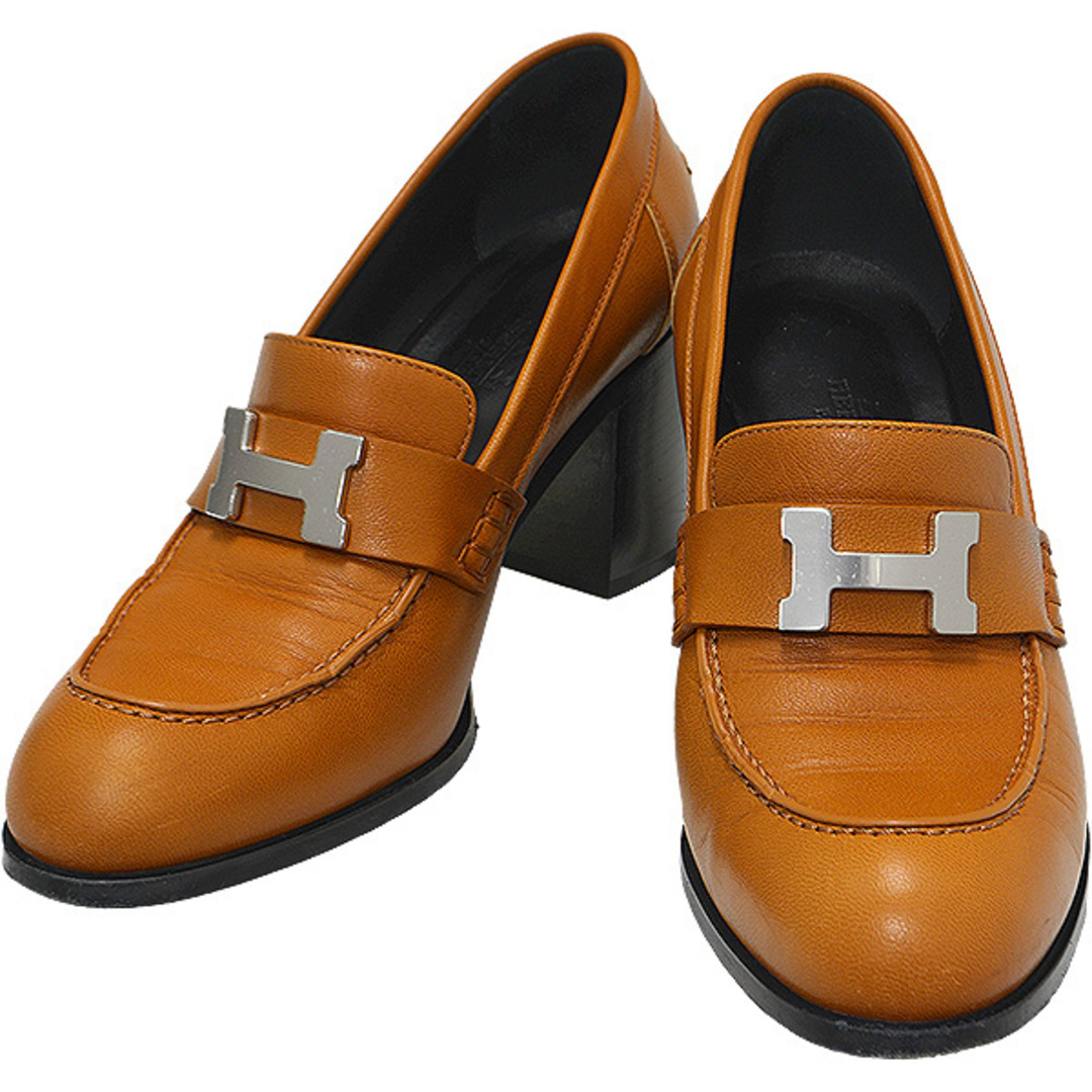 気質アップ Hermes - エルメス モカシン ドフィネ パンプス #37 レザー