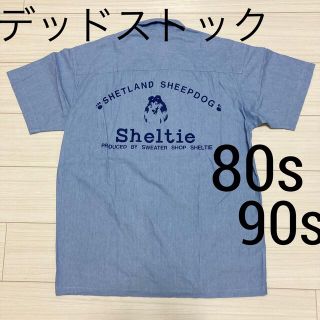 デッドストック 80s90s◆シェットランド シープドッグ◆オープンカラーシャツ(シャツ)