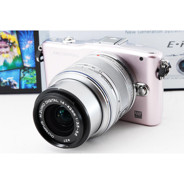 OLYMPUS - ☆かわいいピンク!Wi-Fi対応☆オリンパス E-PM1 レンズ ...