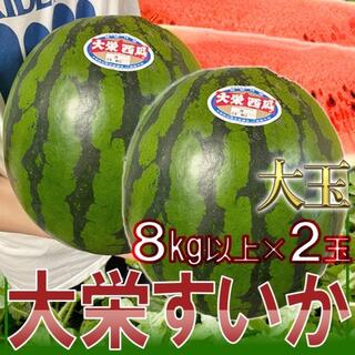 鳥取県産　大栄すいか 　2玉　3L〜4L　1玉約8kg以上(フルーツ)
