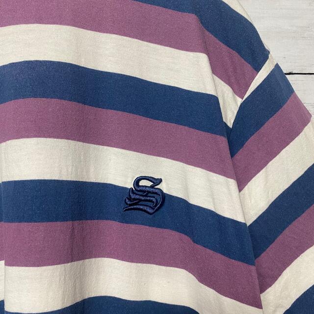 stussy ステューシー ラガーシャツ 刺繍ロゴ ワンポイントロゴ