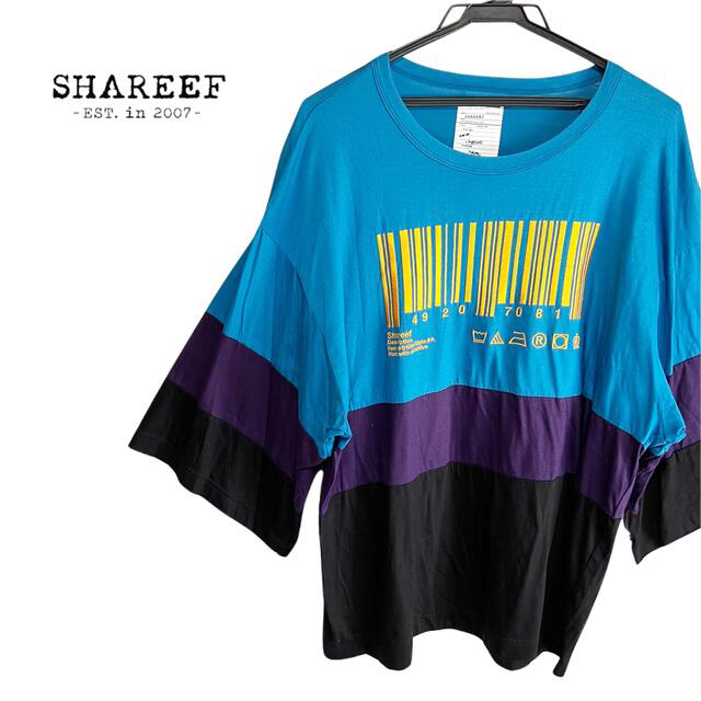 SHAREEF(シャリーフ)の名作★SHAREEF シャリーフ バーコード刺繍 オーバーサイズ Tシャツ メンズのトップス(Tシャツ/カットソー(半袖/袖なし))の商品写真