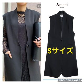 アメリヴィンテージ(Ameri VINTAGE)の【未使用タグ付】WAVE COLLAR ANGULAR VEST☆Sサイズ(ベスト/ジレ)