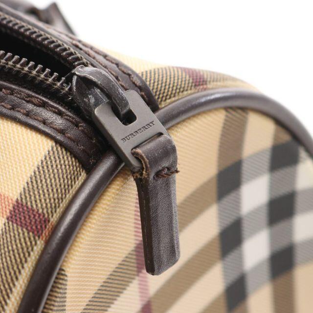 BURBERRY(バーバリー)のノバチェック ハンドバッグ ミニボストンバッグ PVC レザー ベージュ レディースのバッグ(ハンドバッグ)の商品写真