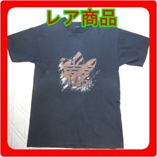 アディダス(adidas)のレア商品 アディダス ビッグTシャツ  ビンテージ ネイビー L(Tシャツ/カットソー(半袖/袖なし))