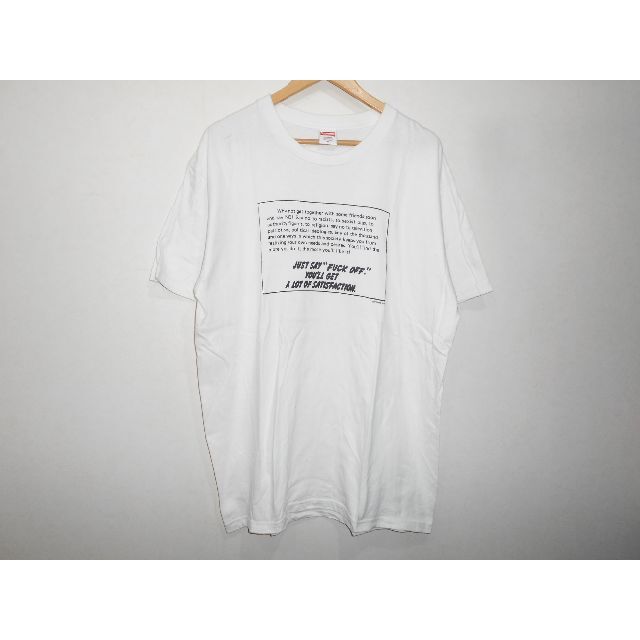 216092● SUPREME say no Tee Tシャツ XL ホワイト