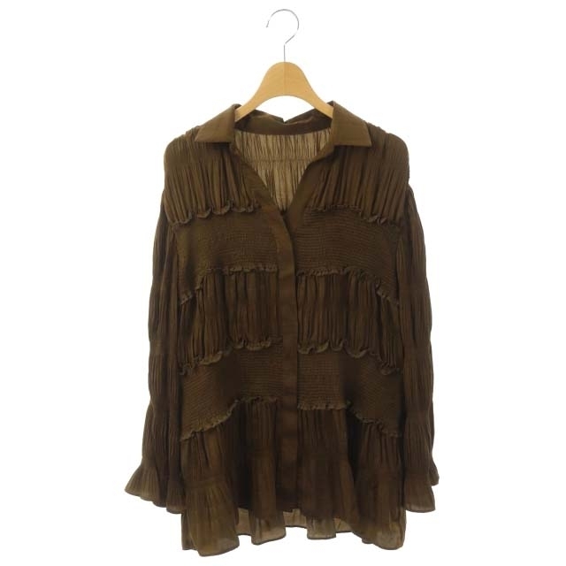 Ameri VINTAGE(アメリヴィンテージ)のアメリヴィンテージ 20AW SHIRRING PLEATS BLOUSE レディースのトップス(シャツ/ブラウス(長袖/七分))の商品写真