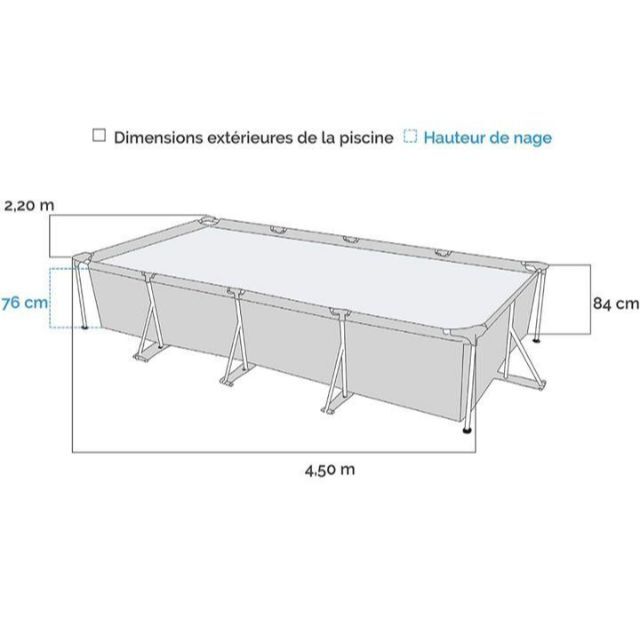 INTEX(インテックス) レクタングラフレームプール 4.5m