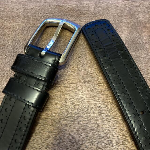 LOUIS VUITTON ルイヴィトン レザーベルト スーツ 黒 black - ベルト